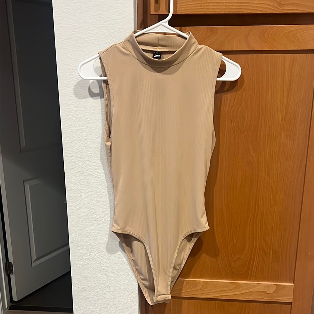 SHEIN Tan Bodysuit One Piece Casual Comfort